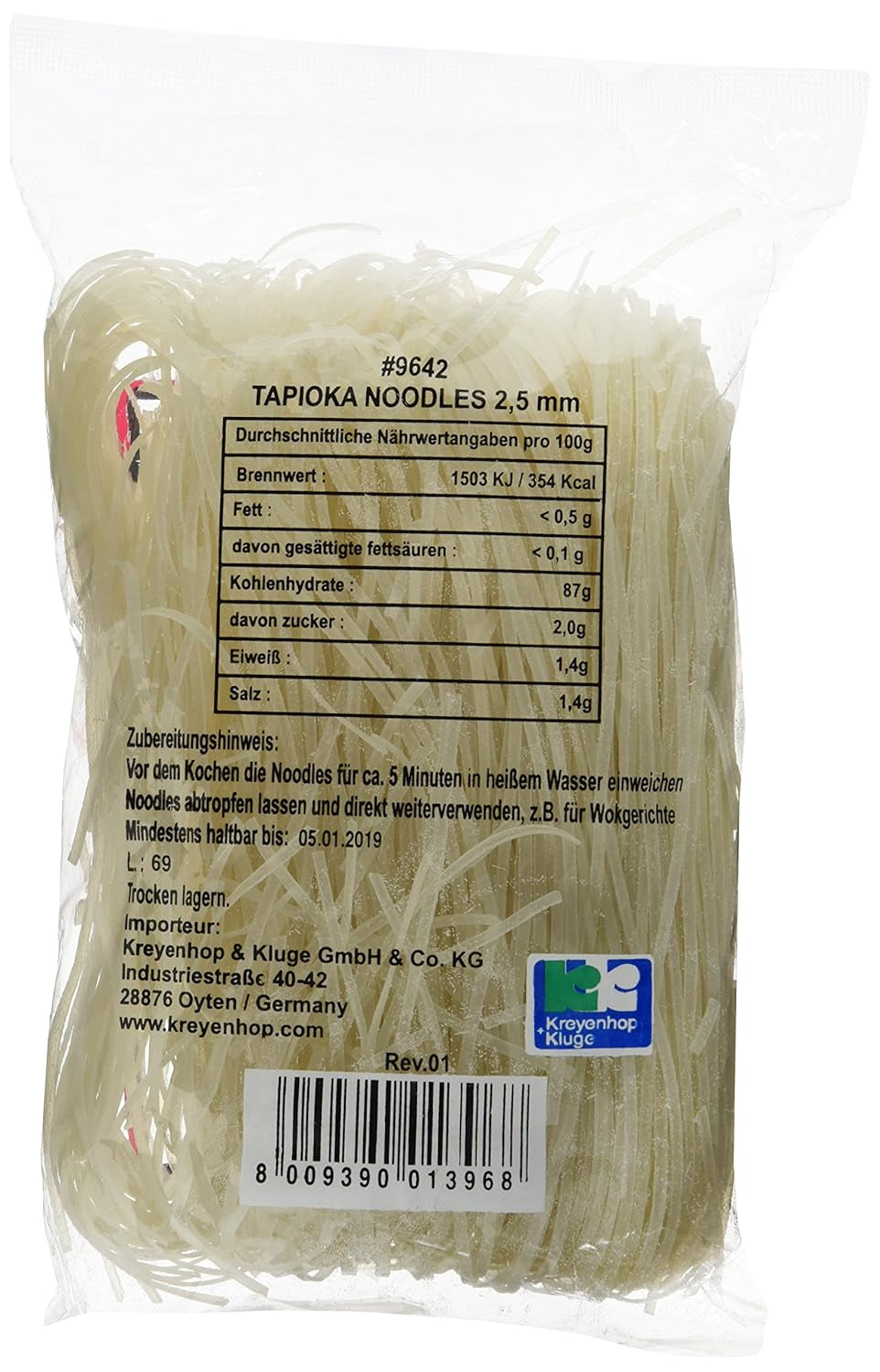 Fidea de orez cu tapioca 2,5 mm (Huû tieáu nam vang) (1 x 400 g)