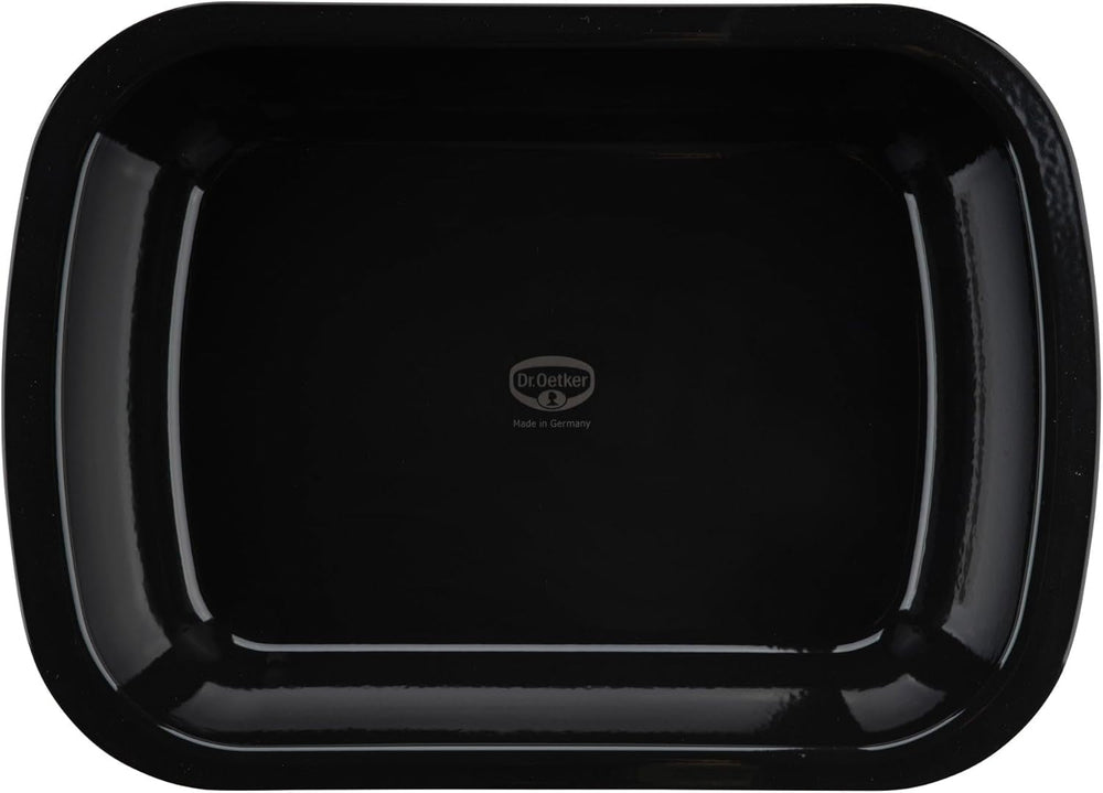 Dr. Oetker Back-Idee Kreativ Dessert- Und Auflaufform Aus Emaille, 39,5 X 28 X 6,5 Cm– Hitzebeständig Bis 400°C, Schnittfest, Kratzfest, Induktionsgeeignet, Schwarz Matrite si tavi pentru copt Naty Shop