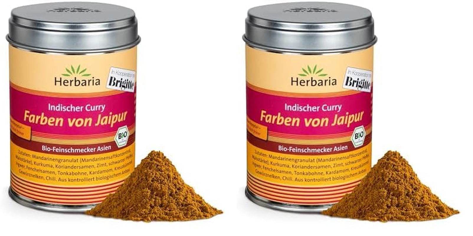 Herbaria Good Old Mild Curry bio 80g M-Dose – Currypulver, Currymischung - Bio-Gewürzmischung für klassische Curry-Spezialitäten z.B. Currywurst - erlesenen Zutaten in nachhaltiger Aromaschutz-Dose
