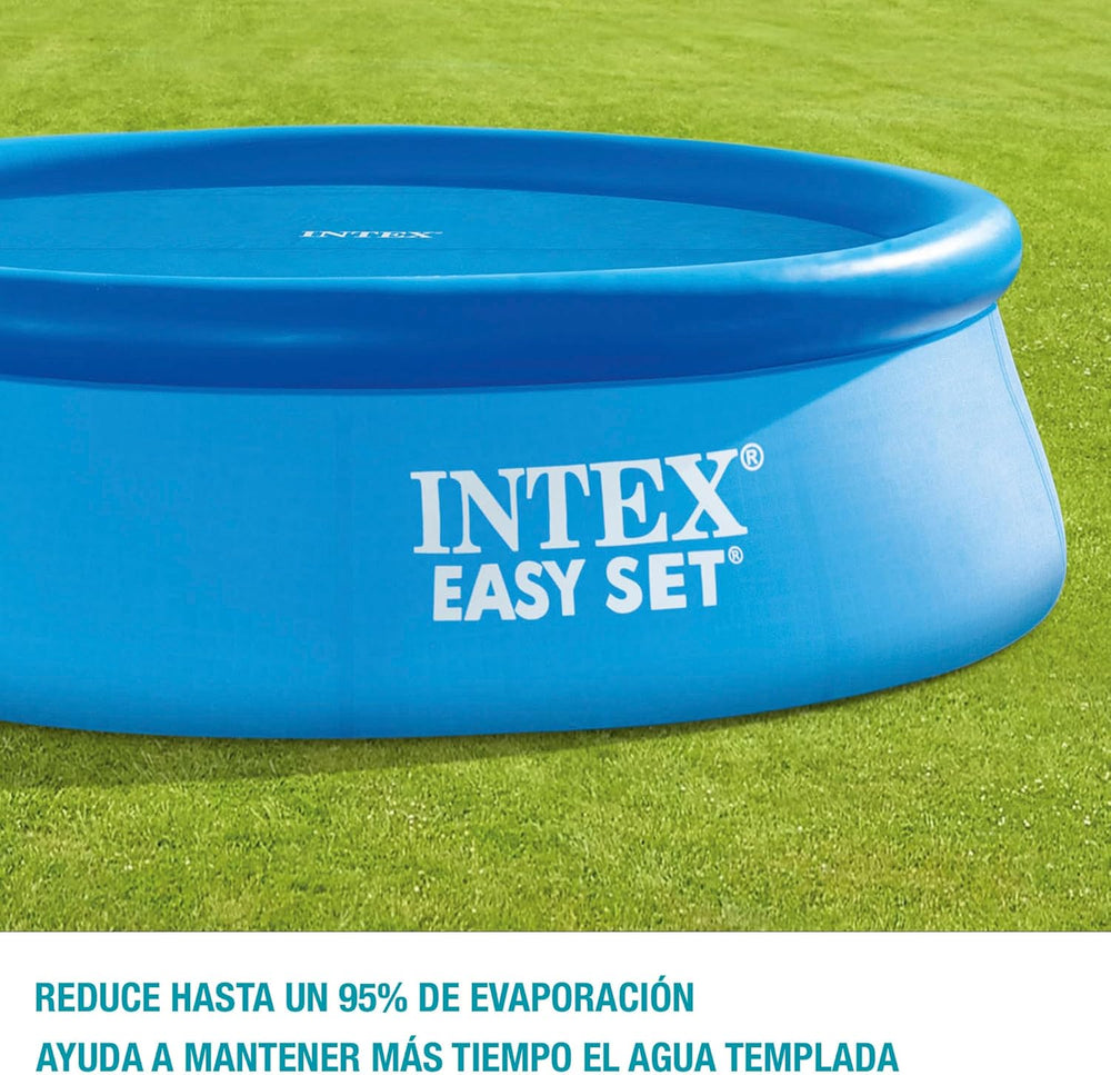 Prelată solară pentru piscină Intex - Prelată solară - Ø 457 cm - Pentru piscine cu montare ușoară și cadru, Albastră