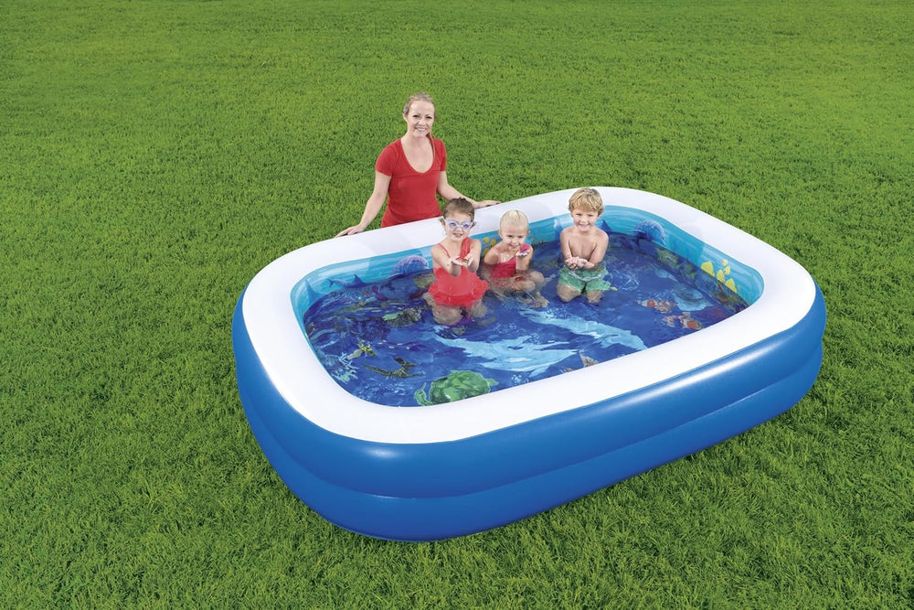 Piscină Bestway Family, Aventură 3D, 262 x 175 x 51 cm, 54177, Multicoloră