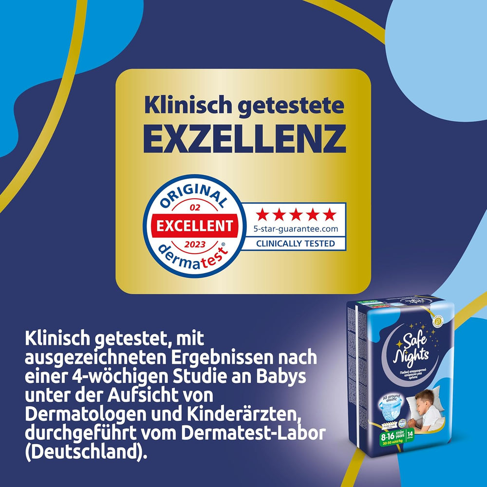 Safe Nights Boy, chiloți de noapte pentru vârste 8-16 ani (30-50 kg), 84 bucăți