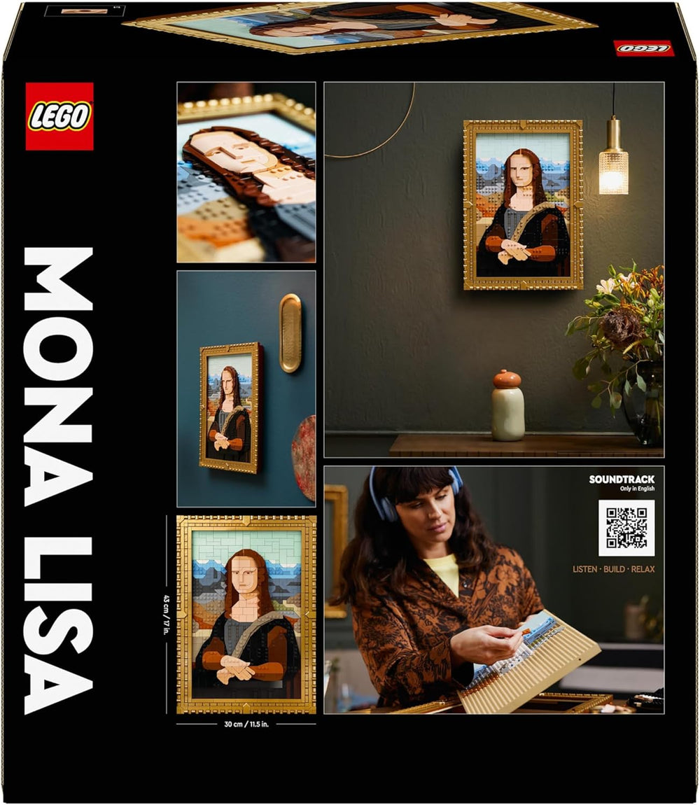 LEGO Art Mona Lisa, Set für Erwachsene, Gemälde von Leonardo da Vinci zum Aufhängen, kreative Aktivität für Männer und Frauen, Geschenk für Kunstliebhaber, italienische Renaissance Kunst 31213