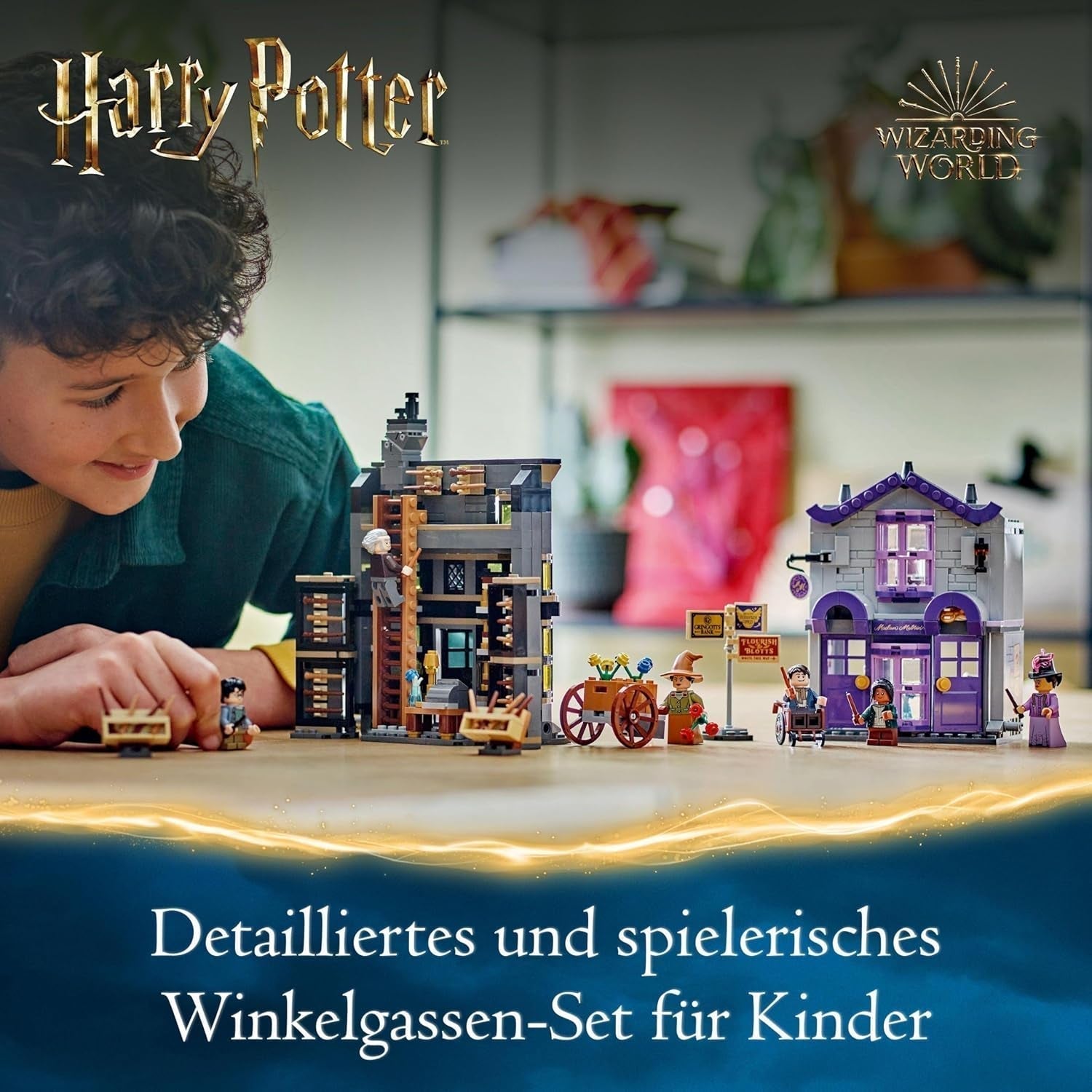 LEGO Harry Potter Ollivanders & Madam Malkin's Suits, Lands Of Diagon Alley, Playset pentru copii, Wizarding Toys, Fantasy Cadouri pentru fete, băieți și fani de la 8 ani 76439 Seturi de constructie Besuche den LEGO-Store