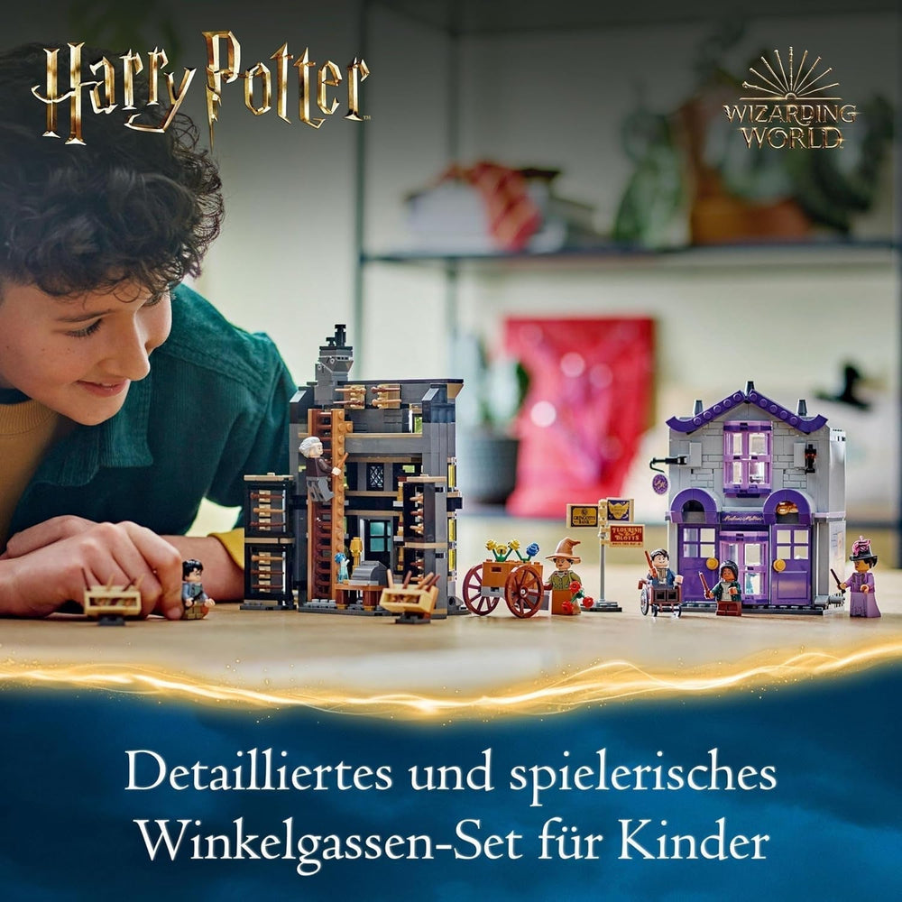 LEGO Harry Potter Ollivanders & Madam Malkin's Suits, Lands Of Diagon Alley, Playset pentru copii, Wizarding Toys, Fantasy Cadouri pentru fete, băieți și fani de la 8 ani 76439 Seturi de constructie Besuche den LEGO-Store