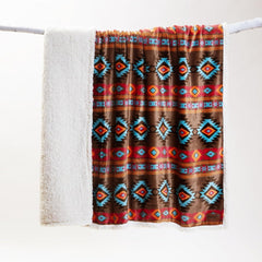 CARSTENS, INC. Wrangler Ultra Premium Throw Blanket, Super Soft, Sherpa Fleece, Oversized, 137.2 X 172.7 Cm, Southwest Horizon Paturi si Cuverturi Carstens, Inc.