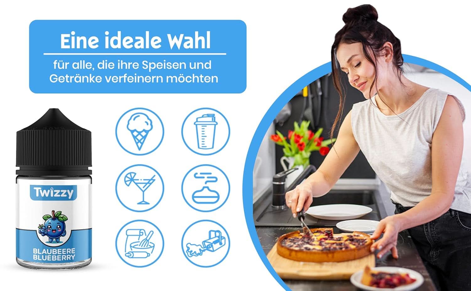 Twizzy Afine, Food Flavouring -60 ml - Aromă intensă - Ideală pentru coacere Arome Naty Shop