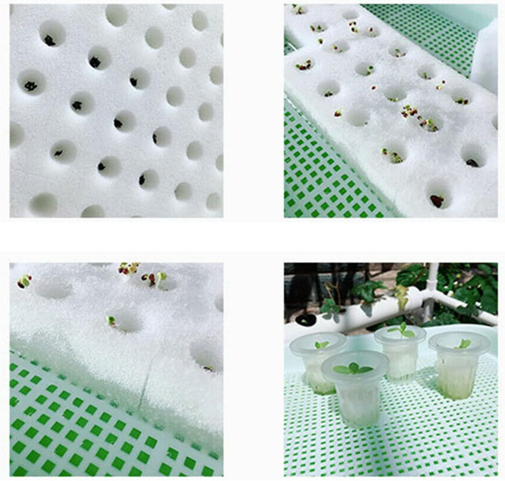Kit de creștere hidroponică, sistem de creștere hidroponică din PVC, 2 straturi, 72 de găuri, sistem hidroponic, kit de creștere, sisteme de creștere a plantelor fără sol, sistem de cultură hidroponică fără sol în apă