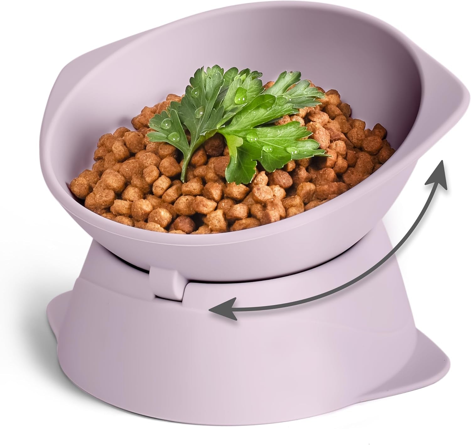 Bol pentru pisici ne&no® din silicon cu înclinare reglabilă | Bol pentru hrănirea pisicilor ridicat | Bol pentru hrana pisicilor