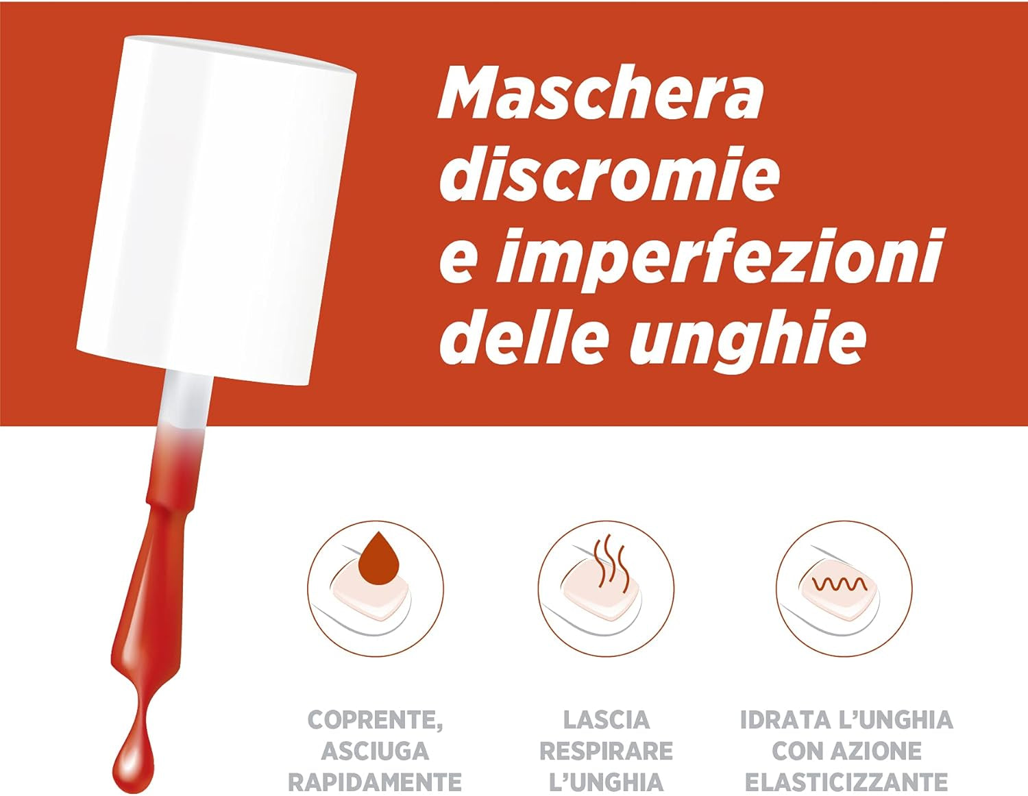 Oja Microblock 3 în 1 pentru ciuperca unghiilor, portocaliu închis, remediu pentru unghii, împotriva ciupercii unghiilor, 5 ml, 16 culori