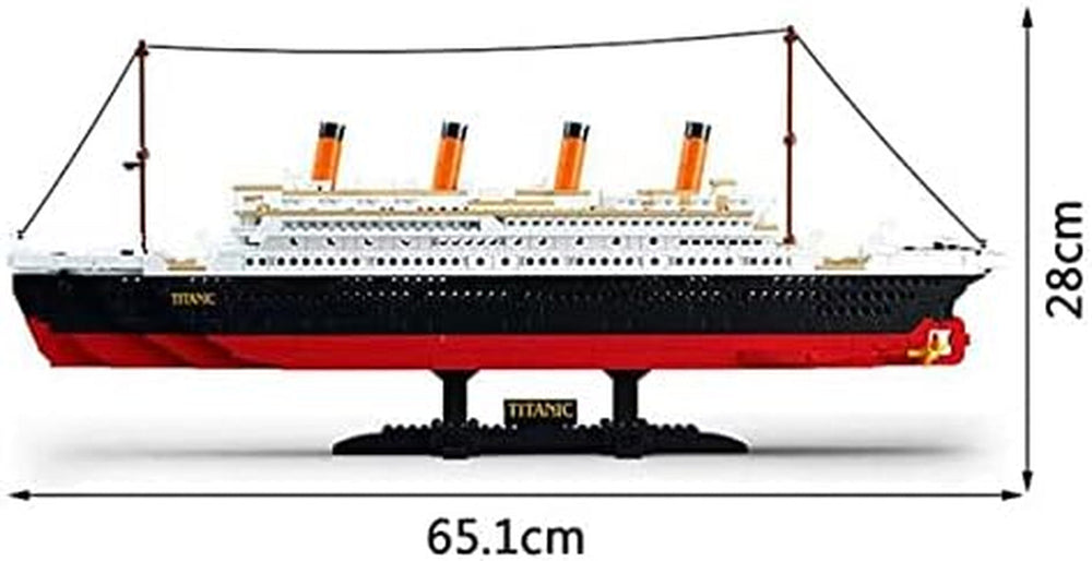 Sluban Klemmbausteine Sluban SL95337, Großer Bausatz (1012 Teile) [M38-B0577], Spielset, Klemmbausteine, Schifffahrt, mit Spielfigur, Titanic, Mehrfarbig