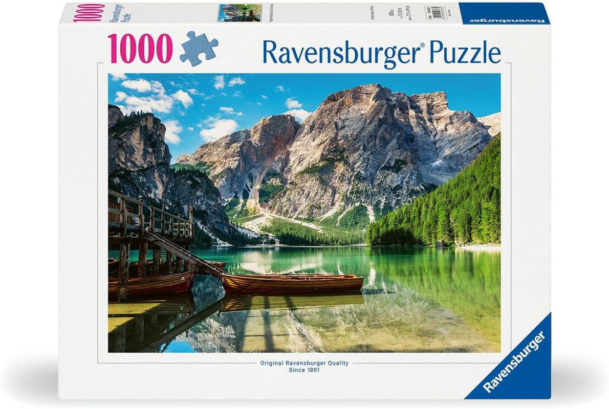 Ravensburger Puzzle 12000363 1000 piese - Pragser Wildsee, Dolomiți, Tirolul de Sud - puzzle jigsaw pentru adulți și copii cu vârsta de 14 ani și peste, puzzle cu motiv de peisaj, [Exclusiv pe Amazon] Puzzle Naty Shop