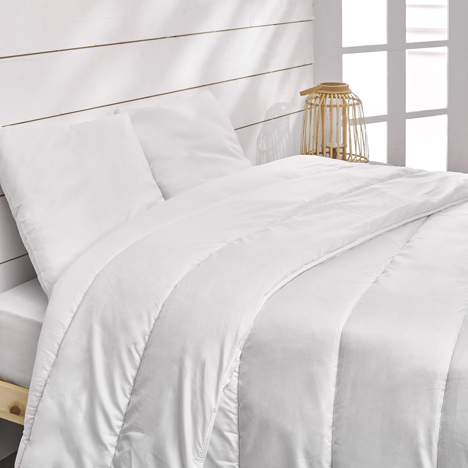 Bleu Calin plapuma antiacarieni 140X200 Cm, Pentru pat de 1 persoană, Husă moale din microfibră, Tratament sanitizat Plapumi si pilote Naty Shop