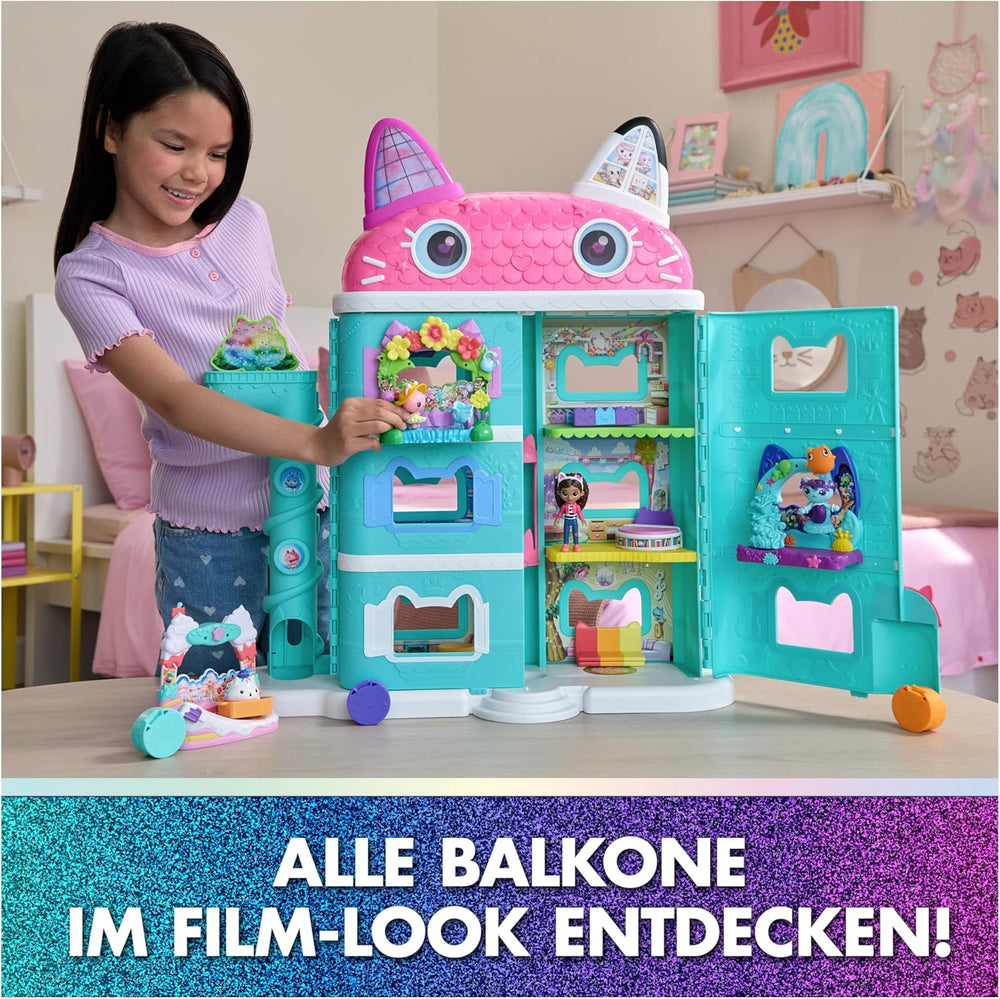 DREAMWORKS CASA DE PĂPUSI A LUI GABBY: FILMUL - „Balconul dulce al lui Kuchi”, set de joacă cu figurină și accesorii pentru casă de păpuși pentru copii cu vârsta de 3 ani și peste