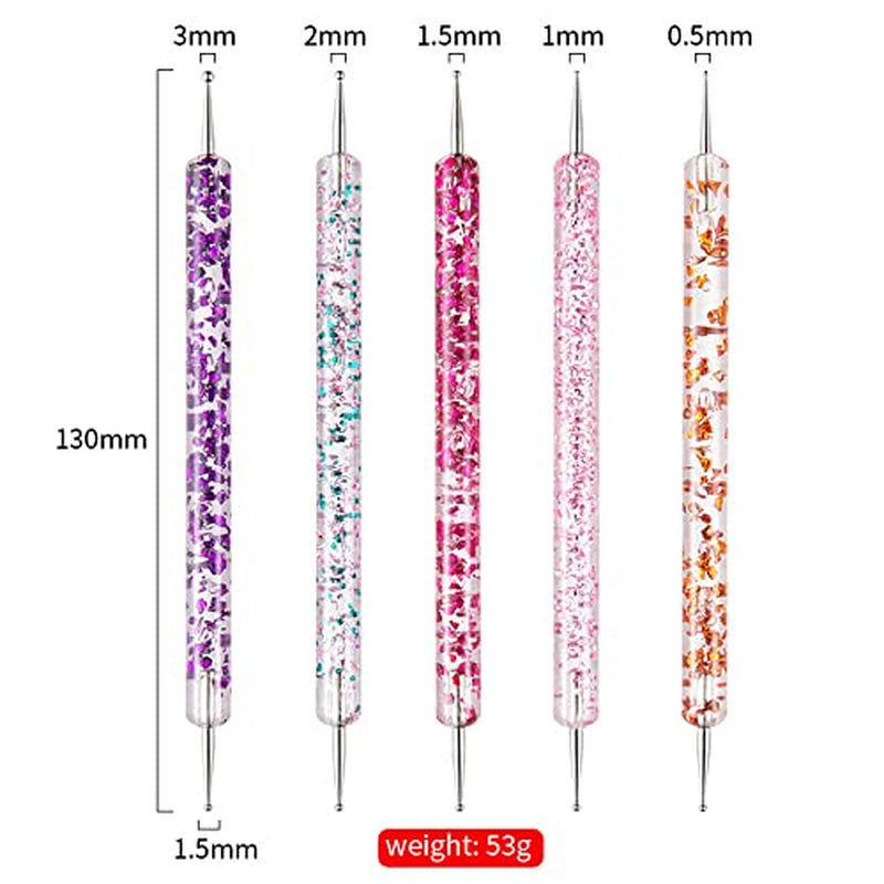 Nail Art Pinsel Set, 20Pcs Nageldesign Malerei Pinsel, Professionelle Nail Art Design Pinsel, Nail Fine Liner Pinsel, Rosa