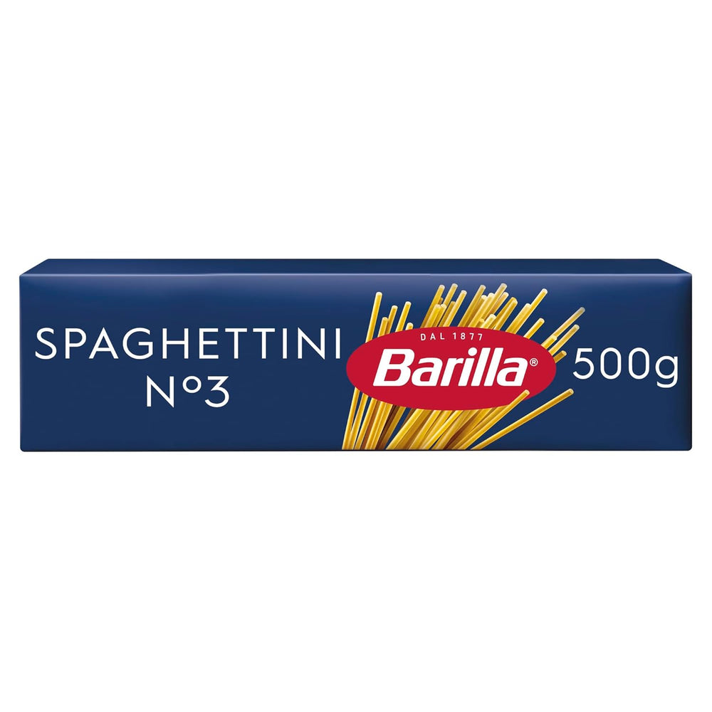 Paste Barilla Classic Spaghettini nr. 3 din grâu dur de înaltă calitate, întotdeauna al dente (1 x 500 g)