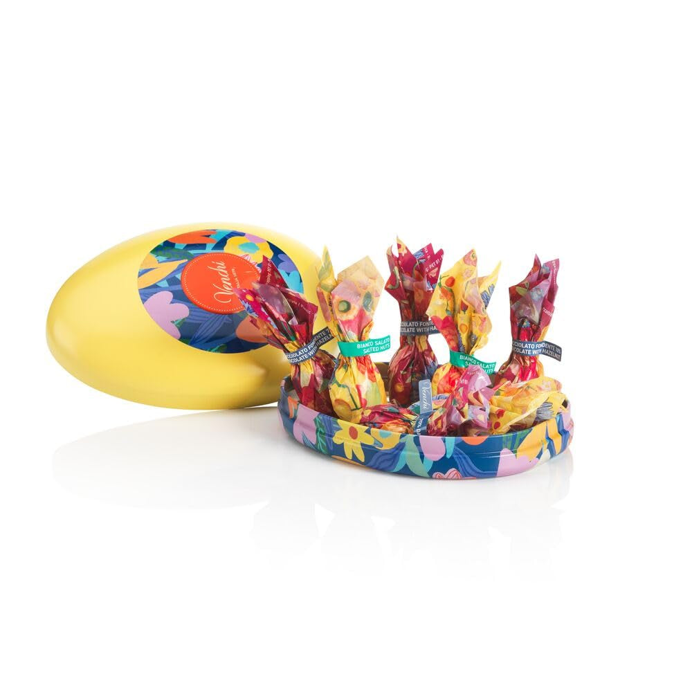 Salvadanaio di latta cu ovetti di cioccolato 100 g