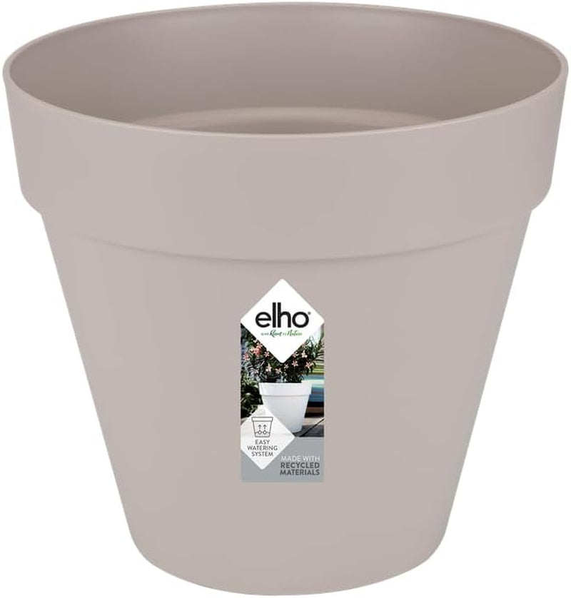elho Loft Urban Round 40 - Ghiveci de flori pentru exterior - Plastic 100% reciclat - Ø 38,5 x H 35,3 cm - Negru/Antracit