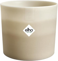Ghiveci rotund elho Colour Gradient 18cm - Ghiveci de flori de interior - 100% plastic reciclat - Ø 18,2 x H 16,8 - Bej/Bej Gresie