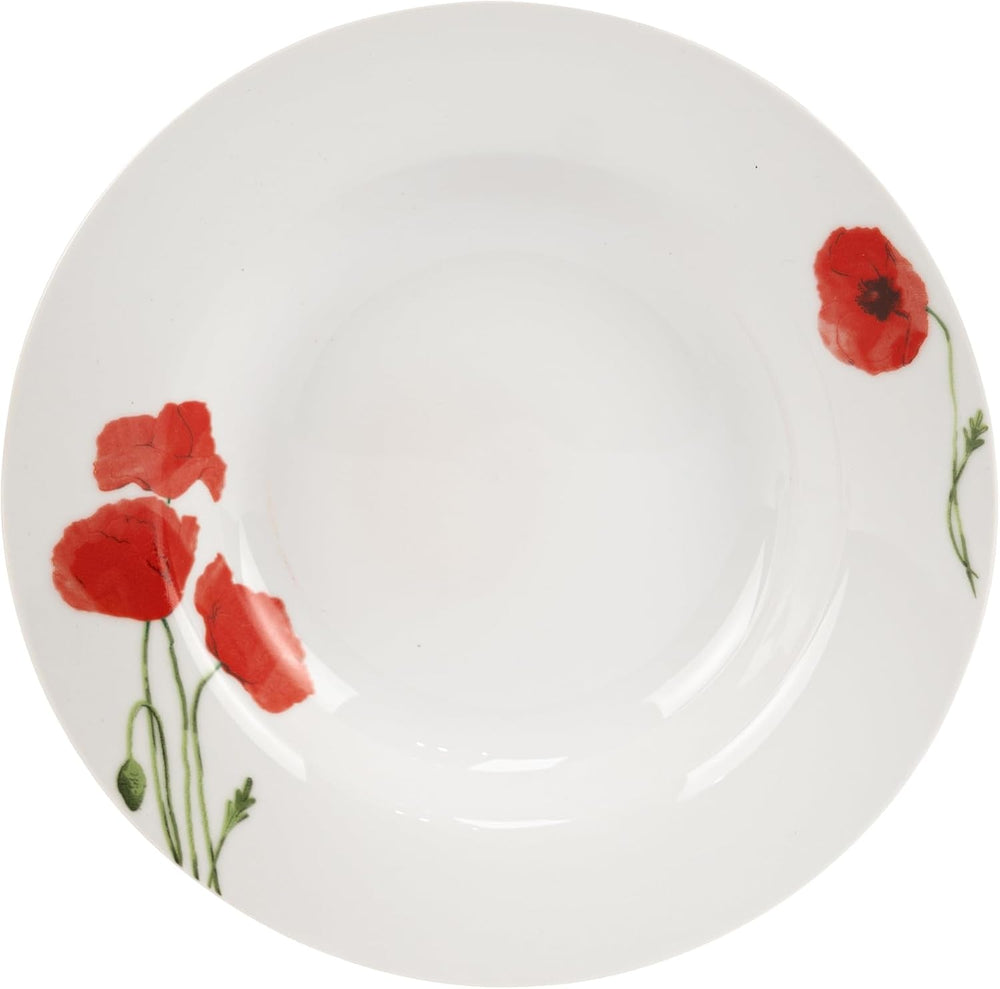 Set de veselă pentru 6 persoane - 18 piese - Set de farfurii din porțelan - Set de veselă albă - Set de bol și farfurie - Veselă modernă - Farfurii - Serviciu de masă - Set de veselă pentru 6 persoane