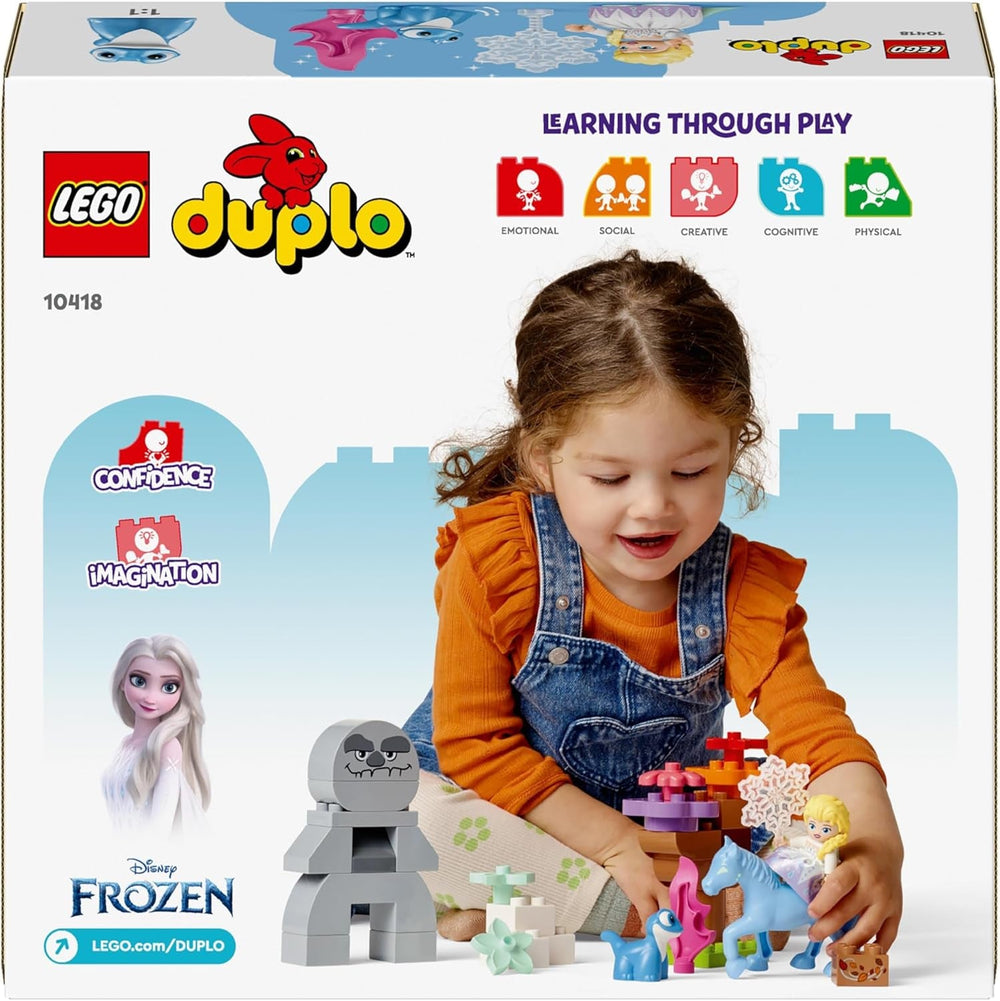 LEGO DUPLO | Disney ELSA și Bruni în pădurea fermecată, jucărie Ice Queen cu 4 figuri pentru copii de 2 ani, cadou preșcolar pentru fete și băieți 2+ ani, bazat pe Frozen 2 10418 Seturi de constructie Besuche den LEGO-Store