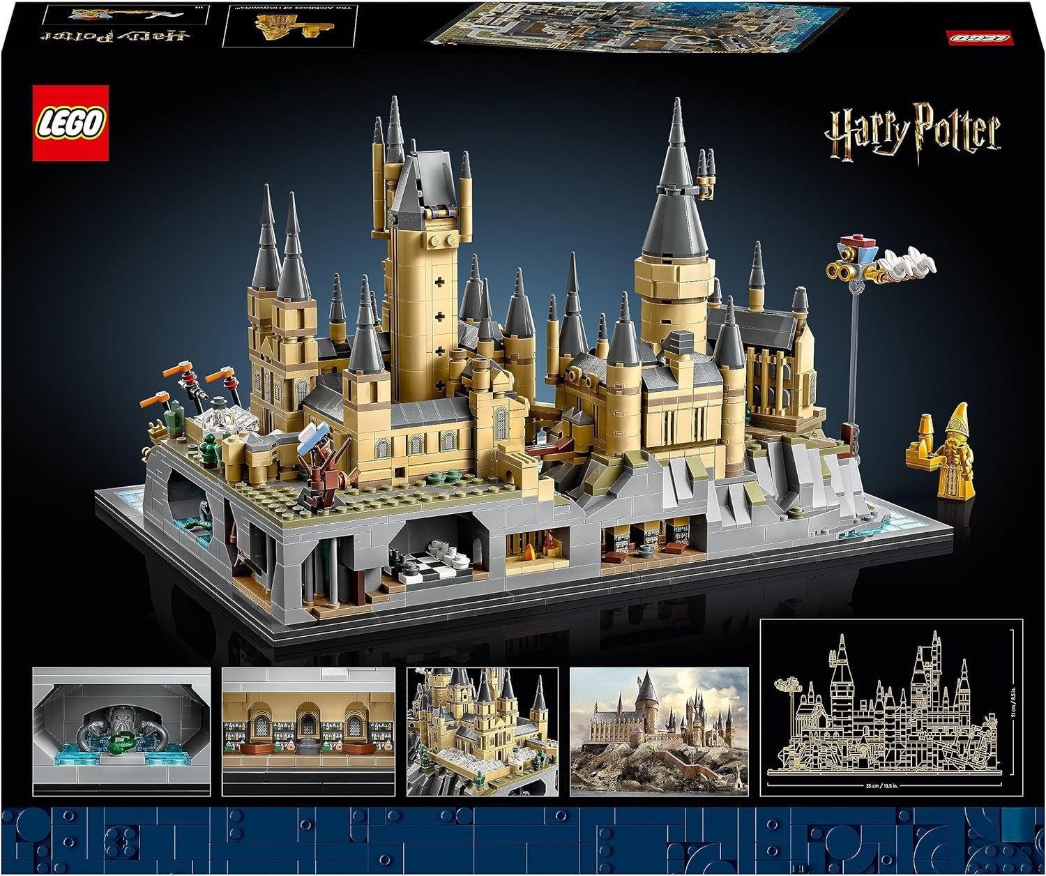 Castelul Hogwarts LEGO Harry Potter cu aripi de castel - set de colecție pentru adulți, inclusiv turnul principal și turnul astronomic, camera secretelor și minifigurina arhitectului - cadou pentru femei - 76419 Seturi de constructie Besuche den LEGO-Store
