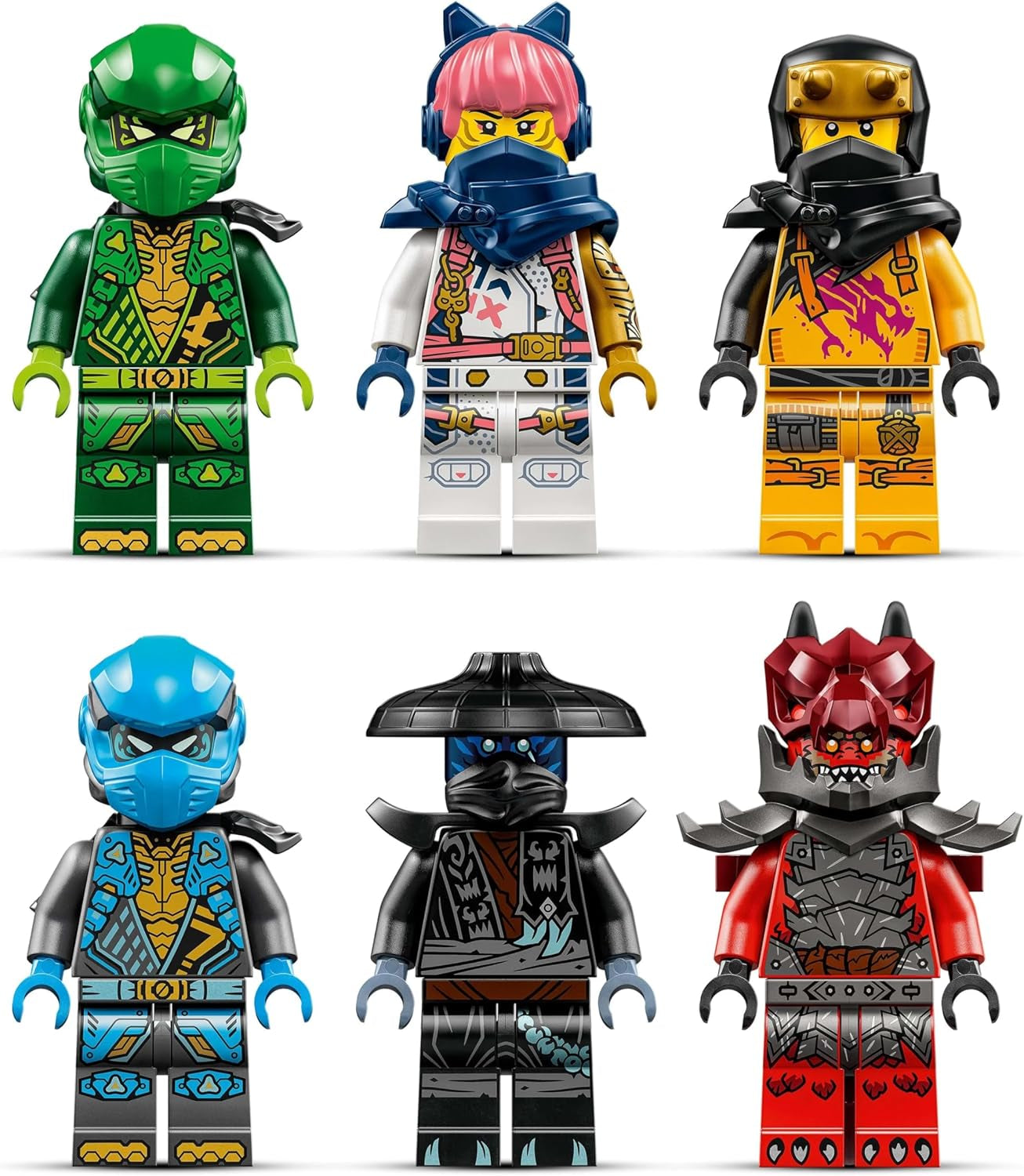 LEGO NINJAGO Chaos Dragon Thundertooth - Jucărie cu 6 minifigurine Ninja - Set de construcție pentru jocuri de rol pentru băieți și fete cu vârsta peste 8 ani - Cadouri pentru fanii serialului TV Rise of the Dragons 71832 Seturi de constructie Besuche den LEGO-Store