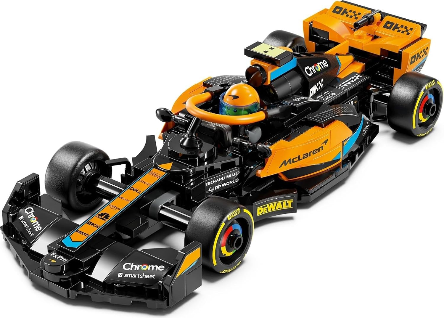 LEGO Speed Champions Mclaren Formula 1 mașină de curse 2023, jucărie pentru copii cu vârsta de peste 9 ani, băieți și fete cărora le place să se joace independent, model de vehicul construibil, decor pentru camera copiilor 76919 Seturi de constructie Besuche den LEGO-Store