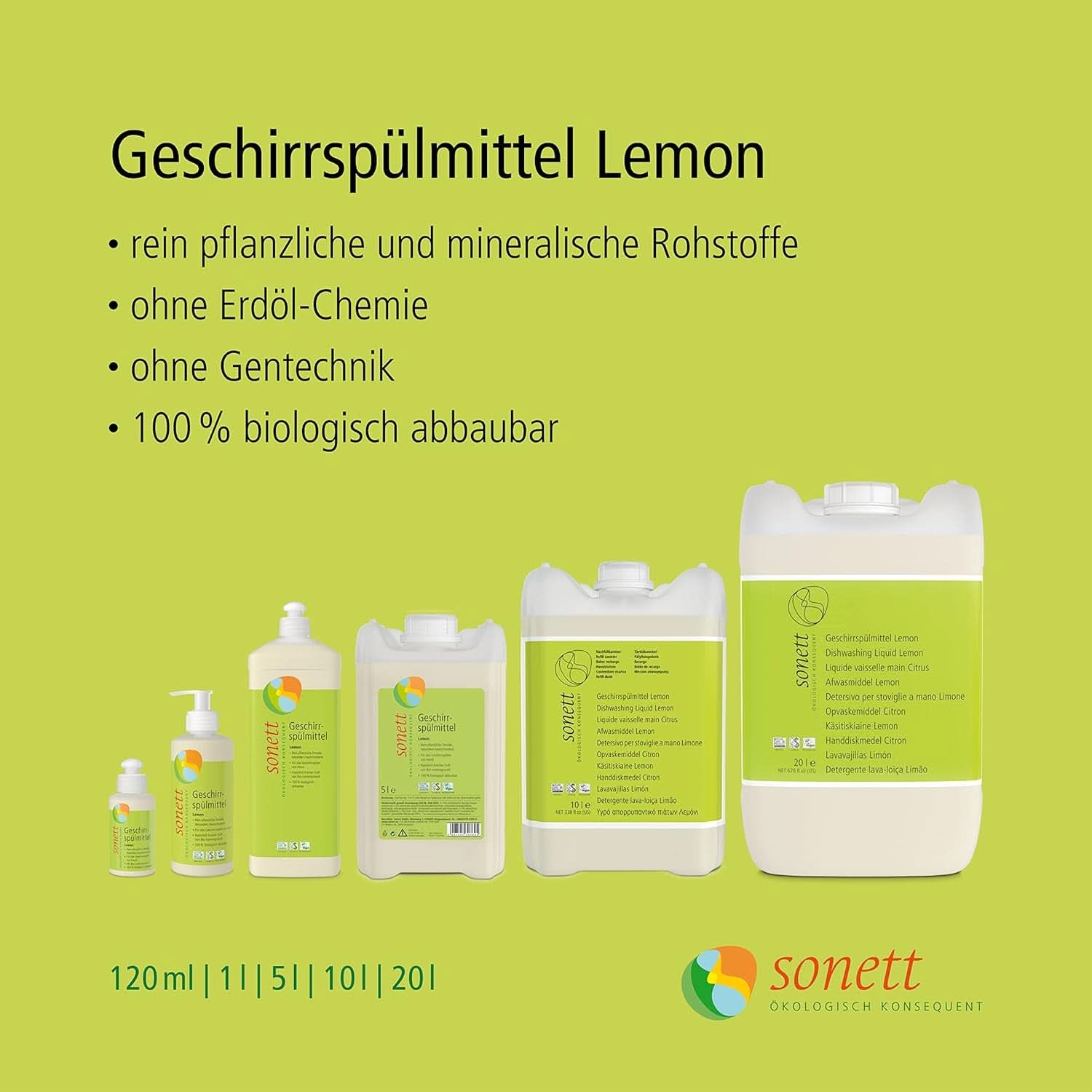 Lichid de spălat vase Sonett Lemon Detergenti Bucatarie Naty Shop