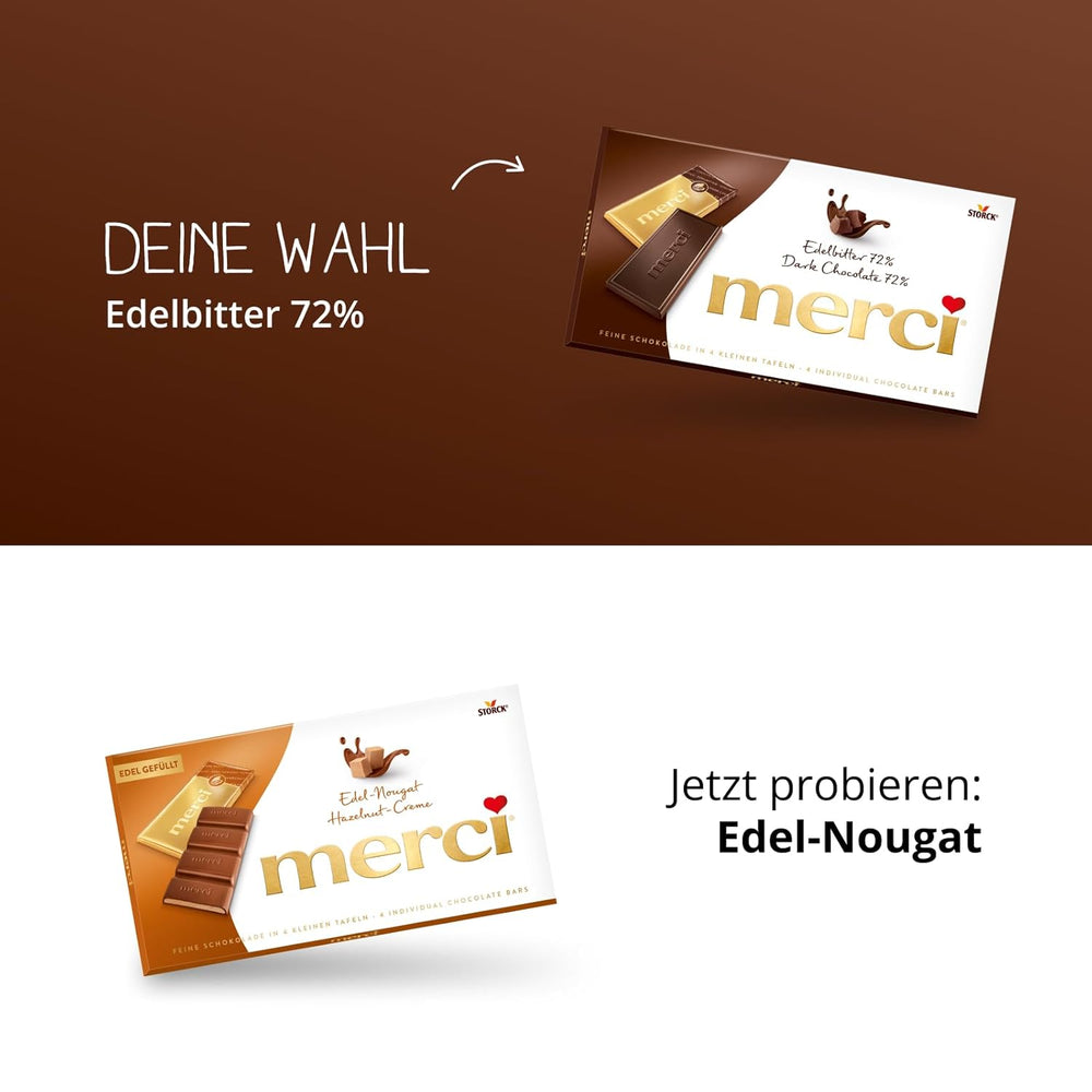 Batoane de ciocolată neagră 72% – 5 x 100 g – Cele mai fine pătrățele de ciocolată neagră – Ciocolată învelită în folie aurie