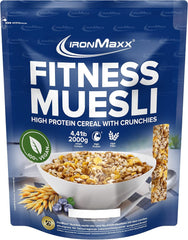 IronMaxx Fitness Muesli - Cookies & Cream, pungă de 2 kg | Muesli vegan bogat în proteine cu conținut crocant | Conținut redus de zahăr și bogat în fibre