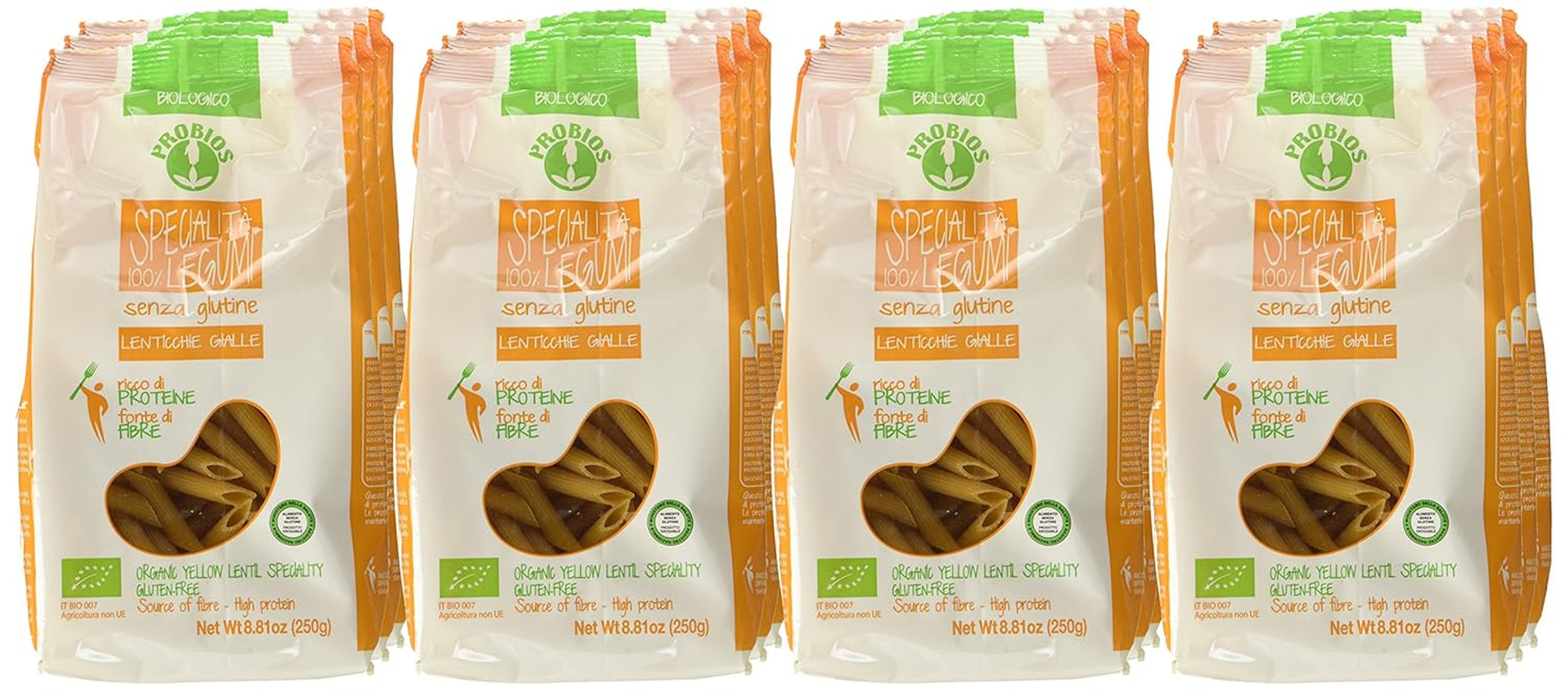 Penne din linte galbenă, pachet de 12 (12 x 250 g)