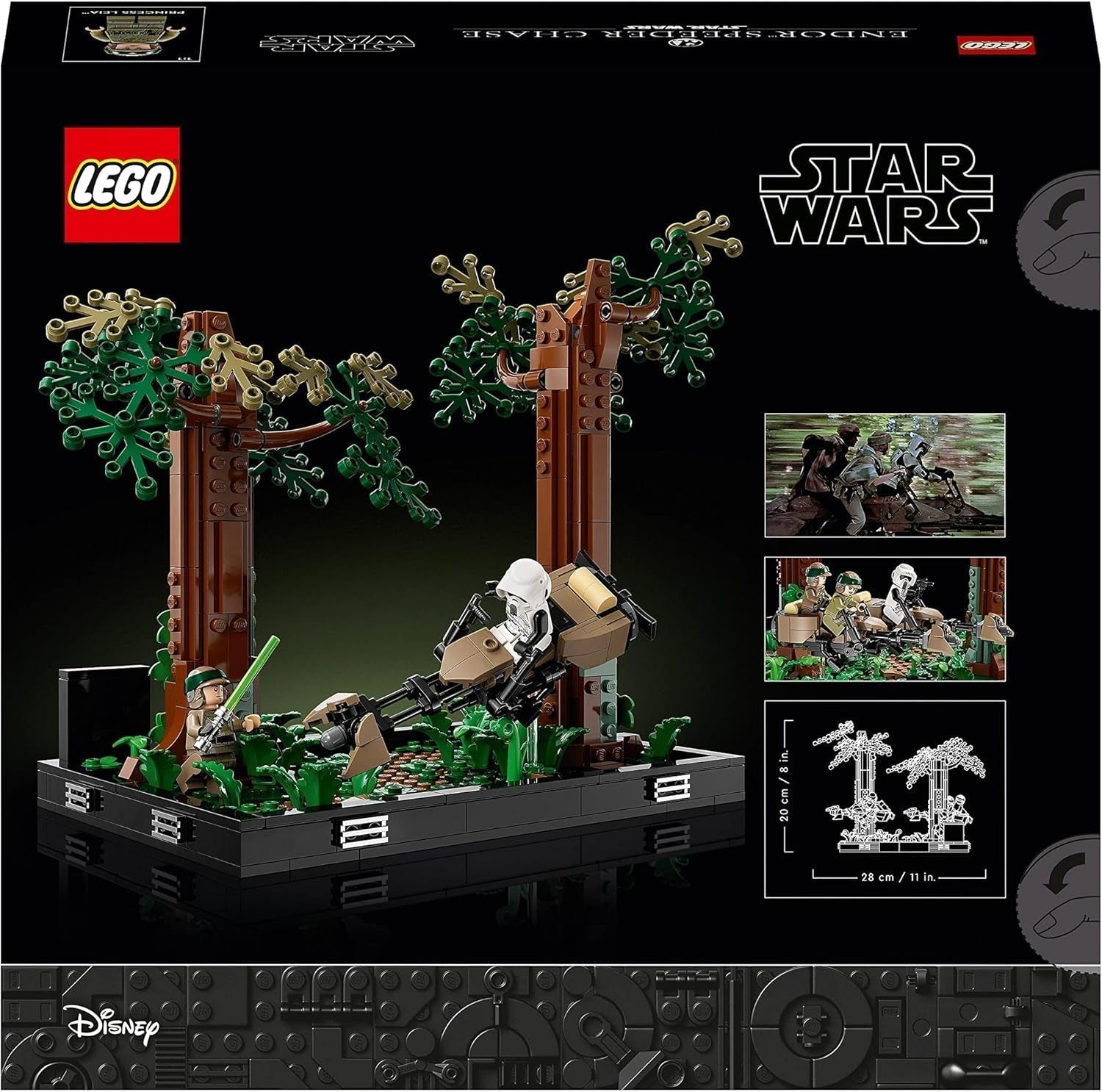 LEGO 75353 Star Wars Pursuit on Endor - Set Diorama, Întoarcerea Cavalerilor Jedi cu Luke Skywalker, Prințesa Leia & Scout Trooper și Speeder Bikes, 40th Anniversary Seturi de constructie Besuche den LEGO-Store