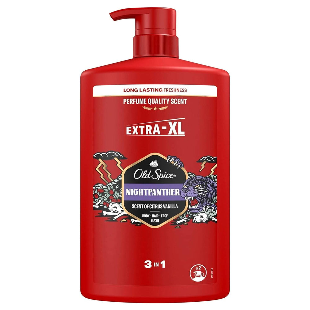 Old Spice Captain 3-In-1 Gel de duș și șampon pentru bărbați, 1 litru Duș și baie Naty Shop Nightpanter
