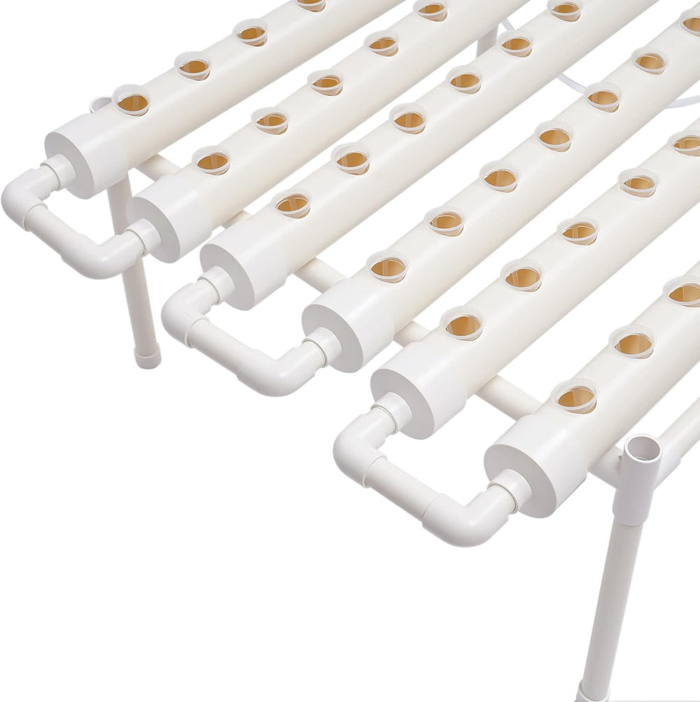 Kit de creștere hidroponică cu 1 strat cu 54 de locuri de plantare, sisteme de creștere a plantelor fără sol din PVC cu pompă de apă, kituri de creștere hidroponică pentru cultivarea legumelor și fructelor pe balcoane, grădini, terase și curți
