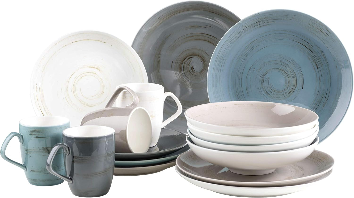 MÄSER 931526 Set de veselă premium Derby pentru 4 persoane Seturi vesela masa Naty Shop Kombiservice Rund