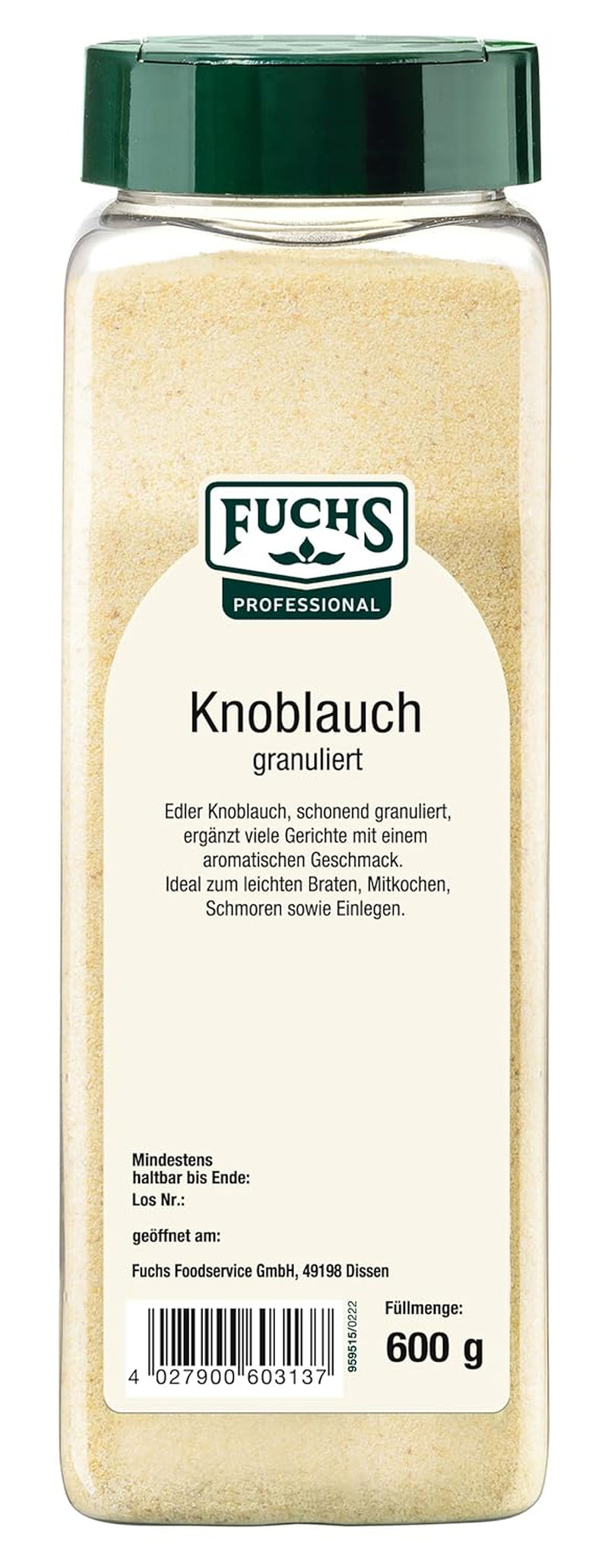 Fuchs Gewürze Knoblauch granuliert, 600 g