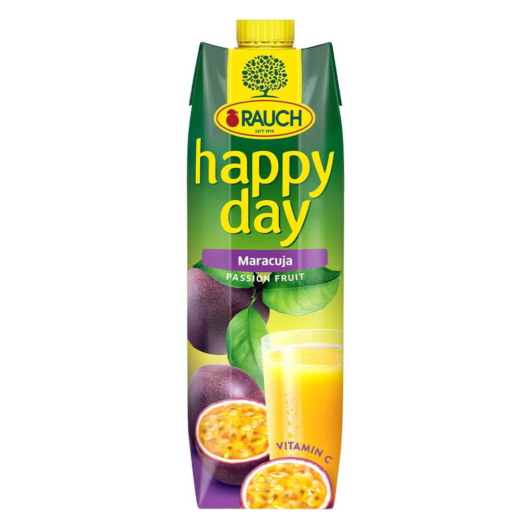 Rauch Happy Day Maracuja | Cu o mulțime de vitamina C | Magie exotică și aromă intensă | 6X 1 litru, Tetra Prisma Bauturi fara alcool Naty Shop
