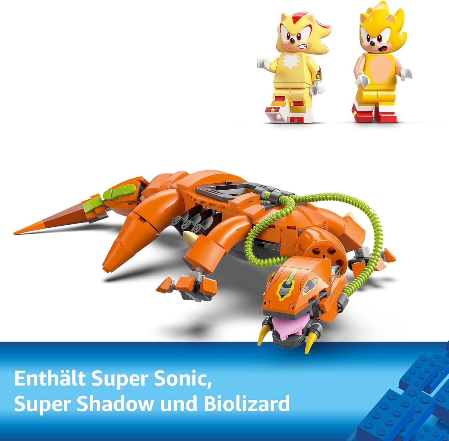 LEGO Sonic the Hedgehog Super Shadow vs. Biolizard, Gamer Spielzeug, Geschenk für Jungen und Mädchen, Spielset zum Sammeln für Kinder und Fans von Videospielen, mit Figuren der Charaktere 77003