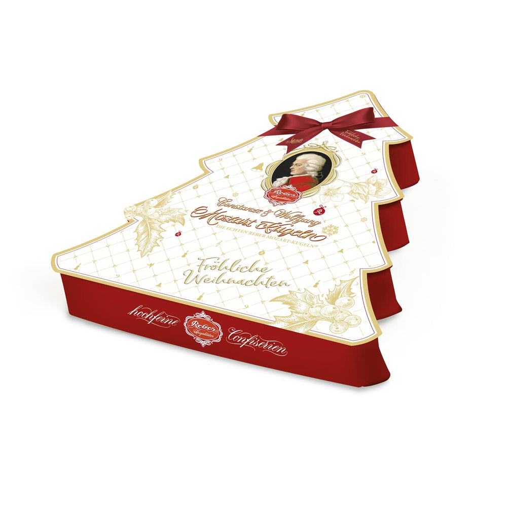 Bile Reber Mozart cu ciocolată neagră, pachet de 6 cu marțipan și nuga, vegane - 1 x 120 g