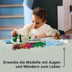 LEGO Classic Creative Dinosaurs, set de construcție cu modele și figuri de animale realizate din cărămizi, experiență de joacă imaginativă, cadou pentru băieți și fete de la 5 ani, inclusiv T.Rex și Triceratops 11041 Seturi de constructie Besuche den LEGO-Store