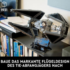 LEGO Star Wars TIE-Abfangjäger, kreatives Bauset aus der Ultimate Collector Series für Erwachsene, Modell eines Sternjägers Steinen, Geschenk für Fans, Sammlerstück, UCS-Set 75382