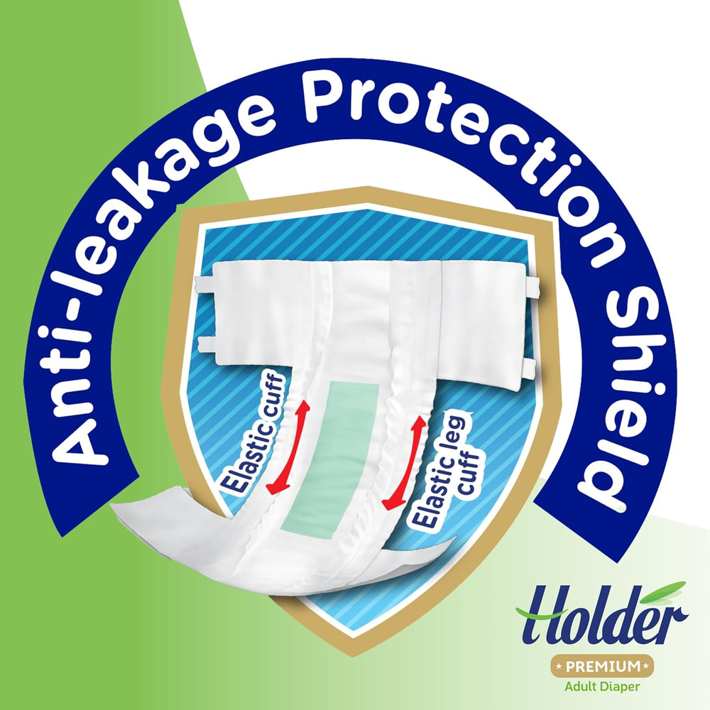 Scutece unisex de unică folosință pentru adulți, impermeabile, absorbante, laterale elastice și respirabile, strat dublu super absorbant, indicator de umiditate, protecție dermatologică de 5 stele, mediu