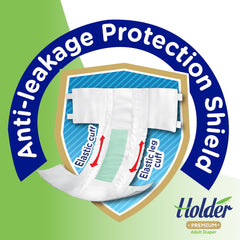 Scutece unisex de unică folosință pentru adulți, impermeabile, absorbante, laterale elastice și respirabile, strat dublu super absorbant, indicator de umiditate, protecție dermatologică de 5 stele, mediu