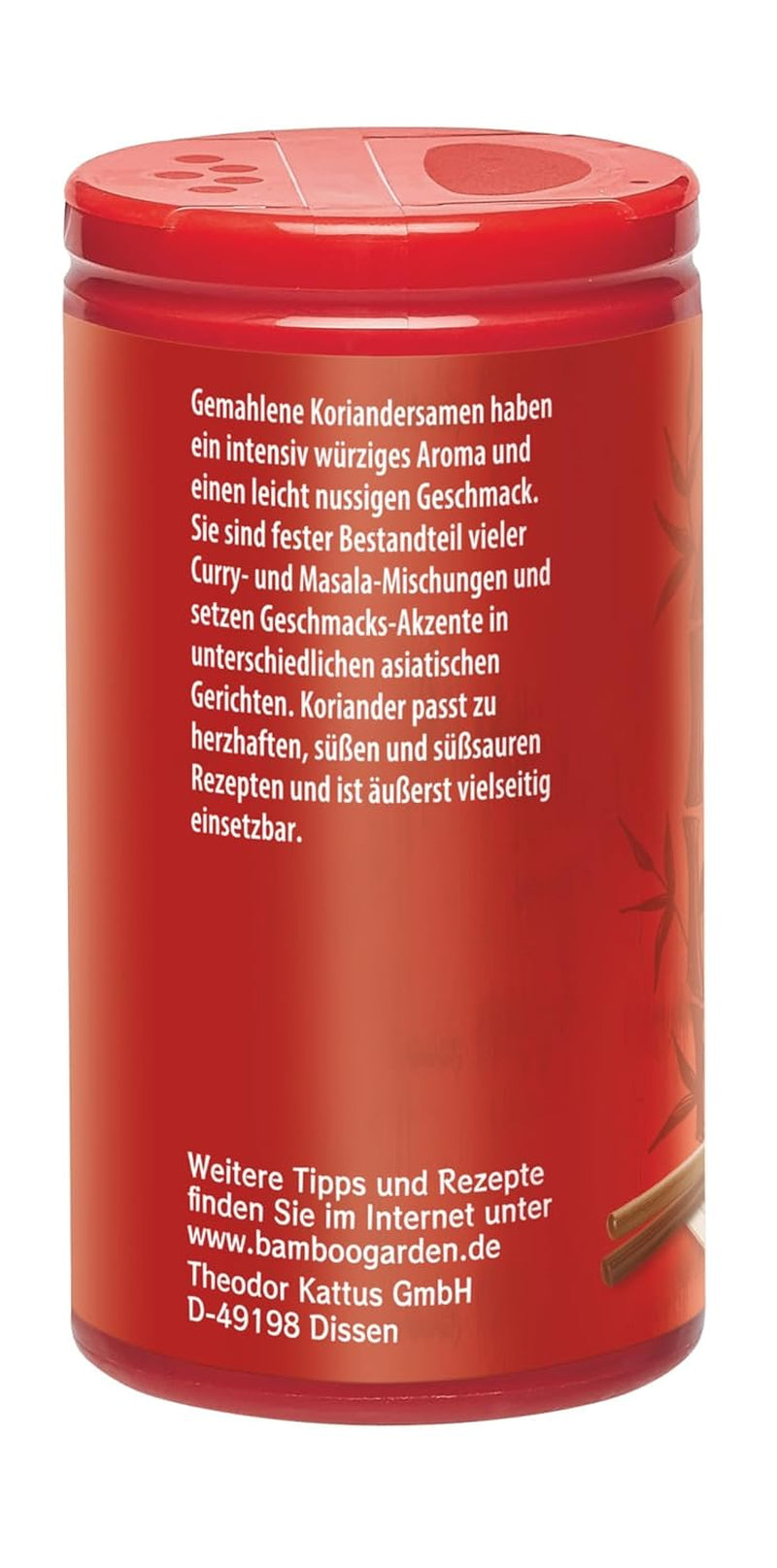 Bamboo Garden - Koriander gemahlen | Vegan, natürliche Zutaten | 30 g in der Dose