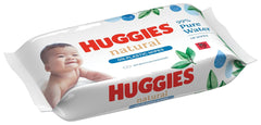 Șervețele umede Huggies naturale biodegradabile pentru bebeluși sensibili, 8 x 48 de șervețele, pachet vrac