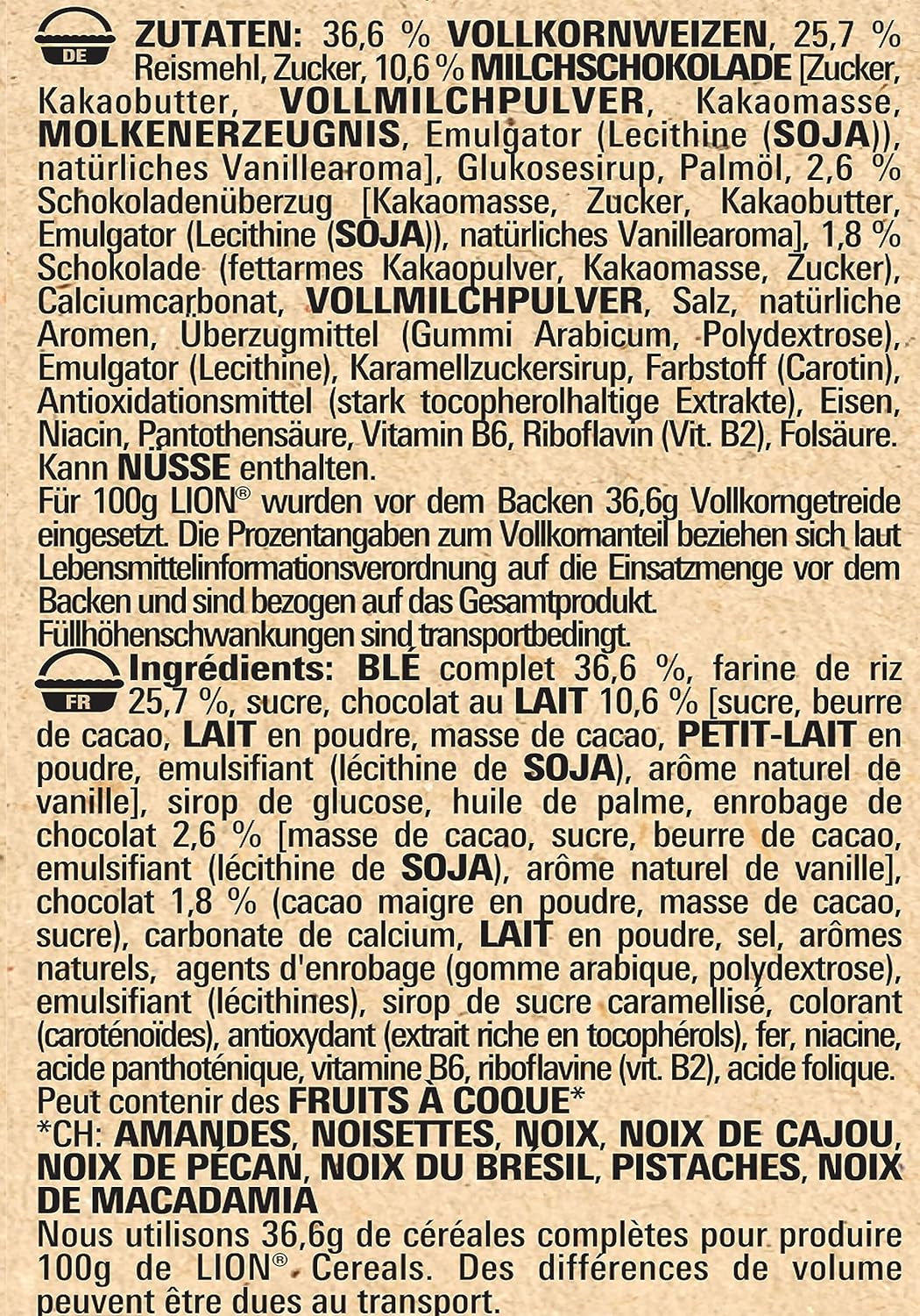 Cereale crocante pentru micul dejun Triple Crunchy în formă de churro cu ciocolată cu lapte și caramel sărat, conținut de cereale integrale 36%, pachet de 8 (8x300g)
