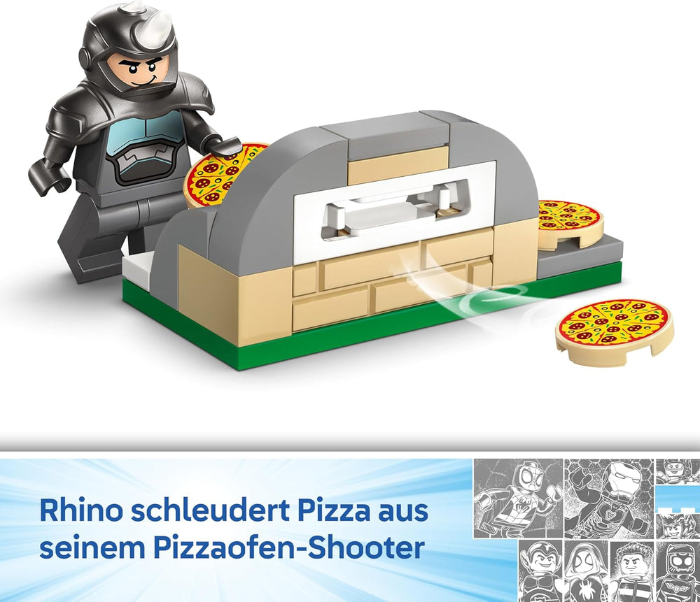 LEGO ǀ Marvel Spidey und Seine Super-Freunde Spidey auf Motorrad vs. Rhino - Superhelden Spielzeug mit Motorrad und 2 Minifiguren - Geschenk für Jungen ab 4 Jahren und Fans der Serie - 11206