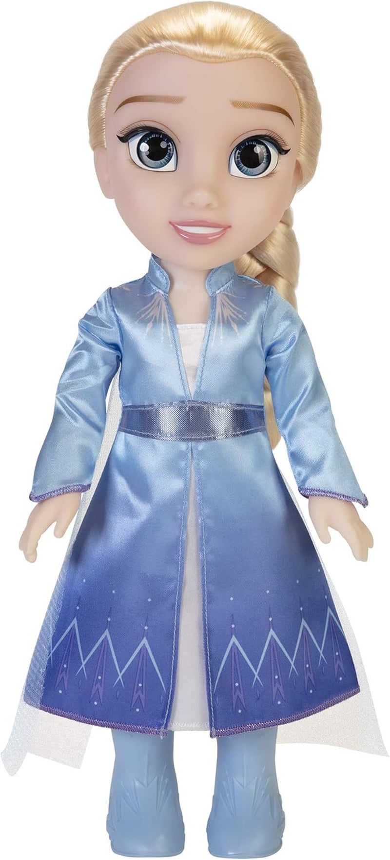 Păpușa Elsa de călătorie Disney Frozen 2, păpușă de 35 cm cu rochie inspirată din filmele cult, cizme și păr lung împletit pentru distracție suplimentară în joacă, pentru fete cu vârsta de 3 ani și peste