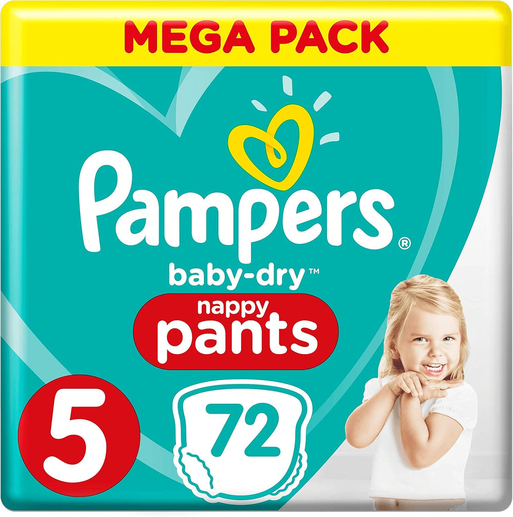 Scutece Pampers Baby-Dry, mărimea 8, 43 de scutece, de la 19 kg, pachet Jumbo+